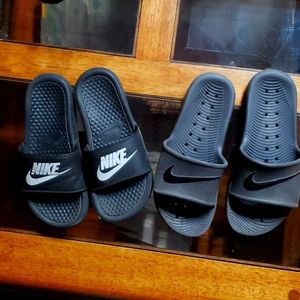 Nike Slides (Kids) Size 4Y 2 pairs!!